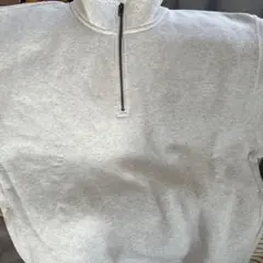 GU グレー ハーフジップ トレーナー Lサイズ