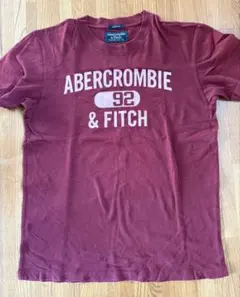Abercrombie & Fitch バーガンディ Tシャツ