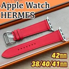 2707 未使用　Apple Watch エルメス　ルージュ　ドゥクール　赤