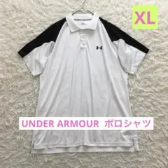 UNDER ARMOUR 半袖　白　黒　ポロシャツ　オーバーサイズ　XLのサムネイル