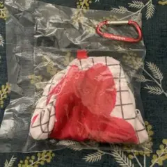 mojojojo カラビナ付き　ポーチ　赤　ネコ