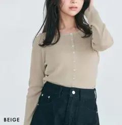 【現在サイト販売中商品✨】ベースメントオンライン シアーカーディガン ベージュ