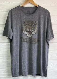 Lucky Brand Triumph 虎バイクTシャツ 杢グレー XL相当のサムネイル