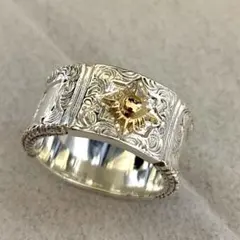 アリゾナフリーダム バングル silver925 k18 唐草彫り シルバー - メルカリ