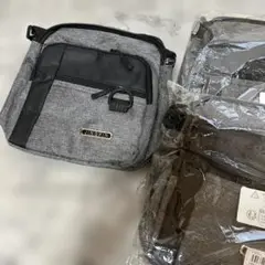 新品ショルダーバック23x22x8ユニセックス黒ブラックグレーメッセンジャー3個