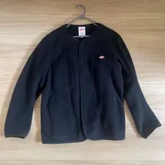 DANTON ダントン ノーカラーフリースジャケット ブラック サイズ44