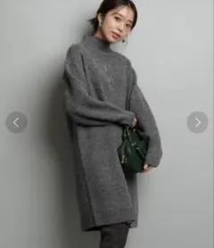 ジャスグリッティー　ハイネックラメニットミニワンピース