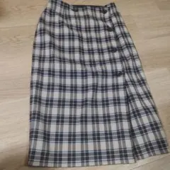 NATURAL BEAUTY BASIC チェック柄タイトスカート XS