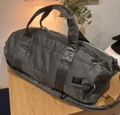 【美品】PORTER TANKER タンカー 2WAY ドラムバッグ L グレー