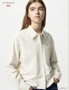 オックスフォードシャツ　ユニクロ　JW ANDERSON ベージュ　ストライプ