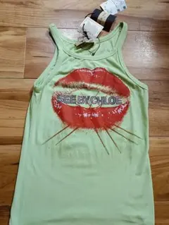 新品 SEE BY CHLOE リッププリント ラメラメタンクトップのサムネイル
