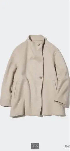 ユニクロ　ダブルフェイスショートコート　新品