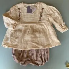 新品未使用　女の子　100センチ　長袖ワンピース　パンツ付き