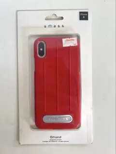 スマッス iPhone X/XS対応ケース レッドトランク風 耐衝撃韓国製