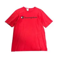 80s champion Tシャツ　トリコタグ　コットン　レッド　古着　8#C