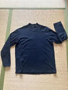 無印良品 起毛ハイネック長袖Tシャツ M 黒