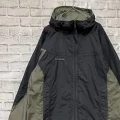 コロンビア　マウンテンパーカー　ブラックM ロゴ刺繍アウトドア0105