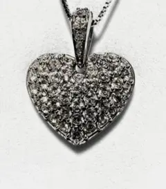 SWAROVSKIハートモチーフ パヴェダイヤ ネックレス