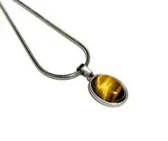 スネークチェーン サージカルステンレス ネックレス タイガーアイ