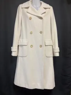 美品BURBERRY ロンドンアイボリー ダブルブレスト コート 36 匿名発送