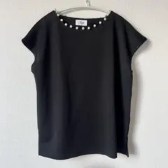 Myu フレンチスリーブ　カットソー　パール　ブラックのサムネイル