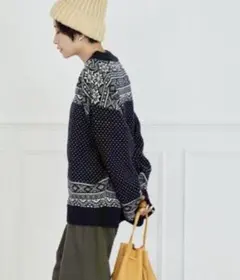 MACOBER × FREAK'S STORE*ノルディック柄ニットプルオーバー