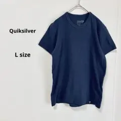 Quiksilver クルーネックカットソー　L ネイビー　半袖　　無地のサムネイル