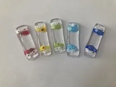 ミルフィオリ　ガラス箸置き5個セット