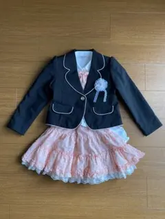 黒とピンクのスーツ・ドレスセット 130cm