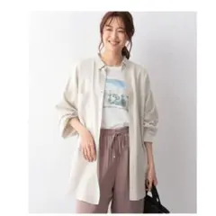 レギュラーカラーBIGシャツ　アイボリー