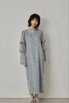 sahara Jacquard Vest Layered Dress - メルカリ