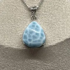 ⬛︎ラリマー ペンダントトップ　チェーンセット(S925) 約6g