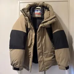 【値下げ！】FIRST DOWN ダウンジャケット ベージュ/ブラック
