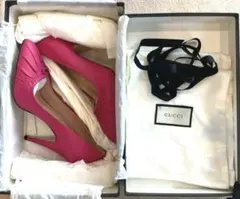 未使用 グッチ GUCCI パンプス ビビッドピンク　24センチ
