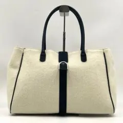【極美品】DELVAUX デルブォー ブルヨン フェルト×レザー トートバッグのサムネイル