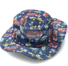 Kids Foret トラクター・消防車プリントハットのサムネイル