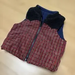 【新品定価半額】早い者勝ち！神戸購入ファミリア タグ付 ボアベスト リバーシブル