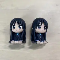 けいおん 秋山澪 ミニフィギュア 2体セット　まちぼつけ　ガチャガチャ