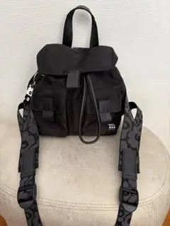 マリメッコ　キーリング付き　ブラックミニリュック