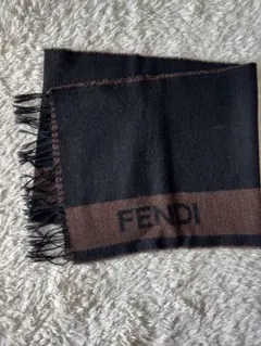 FENDI ロゴ入り マフラー ストール ショール