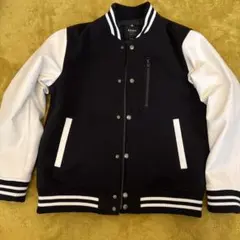 BEAMS HEART スタジャン ネイビー ホワイト Mサイズ