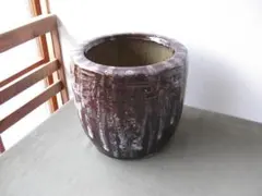 【サッチモ様専用】☆趣のある火鉢　卓上　小型　円筒状　手あぶり　昭和レトロ☆