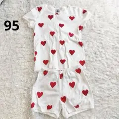 【未使用品】プチバトー セットアップ ハート 3ans 95cm