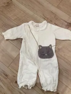 petit main 猫ポケットロンパース