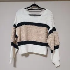 MURUA　ボア付きニット