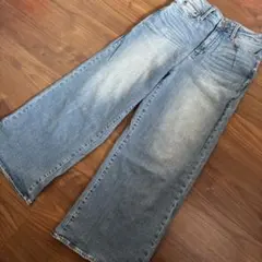 グローバルワーク デニムワイドパンツ