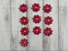 お花の刺繍アップリケ　10枚セット　アイロンパッチ
