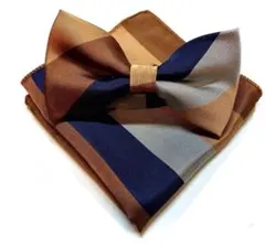 蝶ネクタイポケットチーフセット　新郎小物　結婚式お色直し