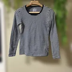 無印良品 ボーダー 長袖カットソー XSのサムネイル