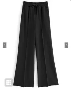 GRL センターピンタックスウェットセミフレアパンツ[pm473]